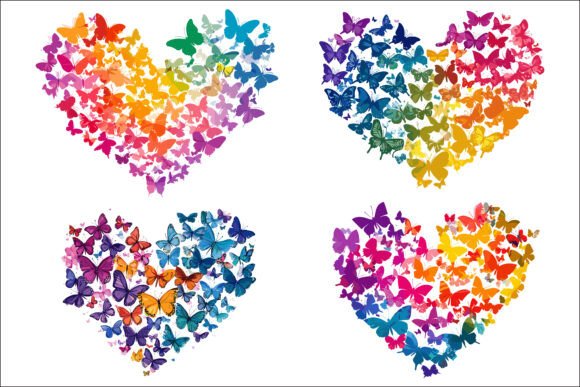Download Romantic Butterfly Heart Design. - Premium Bundle
