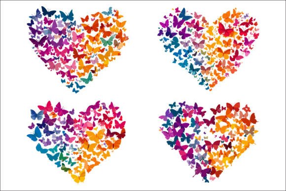 Download Romantic Butterfly Heart Design. - Premium Bundle