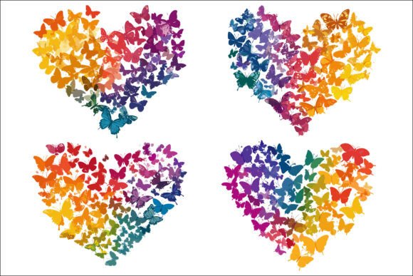 Download Romantic Butterfly Heart Design. - Premium Bundle
