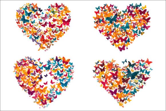 Download Romantic Butterfly Heart Design. - Premium Resources