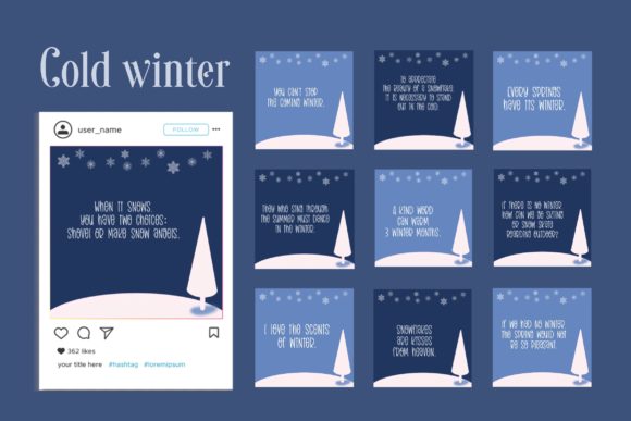 Download Cold Winter Social Media Quote &amp; Icon - Premium Resources