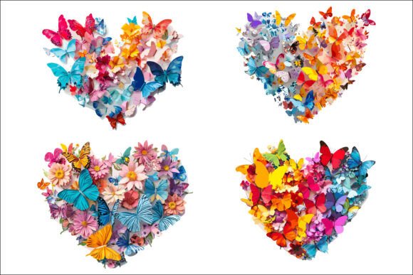 Download Romantic Butterfly Heart Design. - Premium Resources